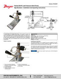 Thumbnail of document Manual - BCHP Low Pressure Calibration Pump